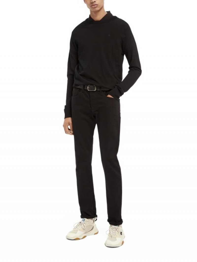 Scotch & Soda The Ralston Regular Slim Fit Jeans Herren Schwarz | SN-SAS56536