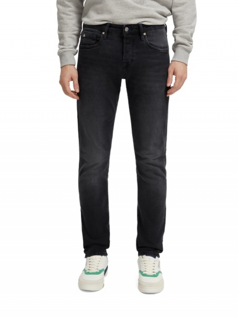 Scotch & Soda The Ralston Regular Slim Fit Jeans Herren Schwarz | SN-SAS56540