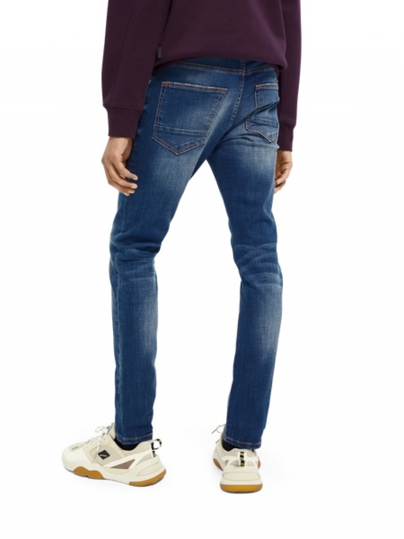 Scotch & Soda The Skim Super-slim Fit Jeans Herren Dunkelblau | SN-SAS56532
