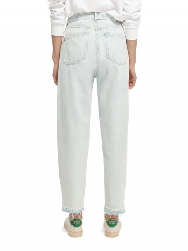 Scotch & Soda The Tide High-rise Balloon Fit Jeans Damen Weiß | SN-SAS56829