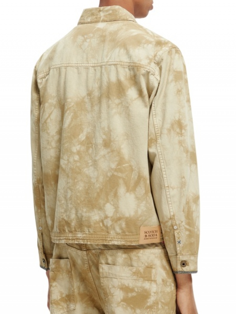 Scotch & Soda Tie-dye Denim Trucker Co-ords Herren Mehrfarbig | SN-SAS56627