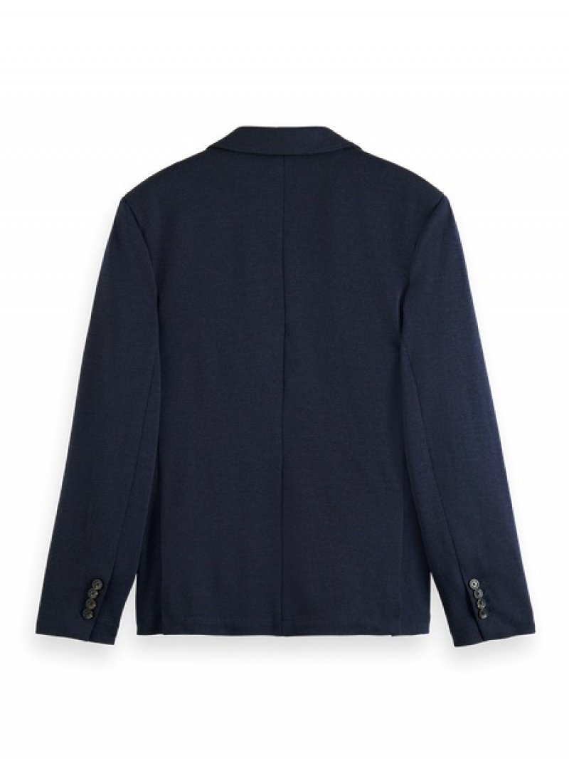 Scotch & Soda Unconstructed Regular-fit Gestrickt Blazer Herren Navy | SN-SAS56548