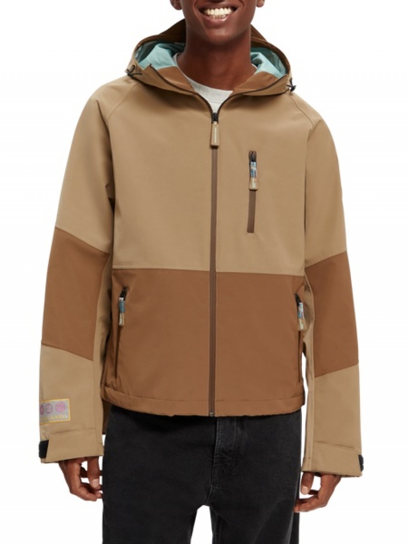 Scotch & Soda Unisex Amsterdam Proof Foldable Wasserdichte Jacken Herren Mehrfarbig | SN-SAS56608
