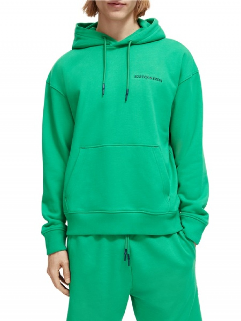 Scotch & Soda Unisex Organic Baumwoll Hoodie Herren Grün | SN-SAS56427