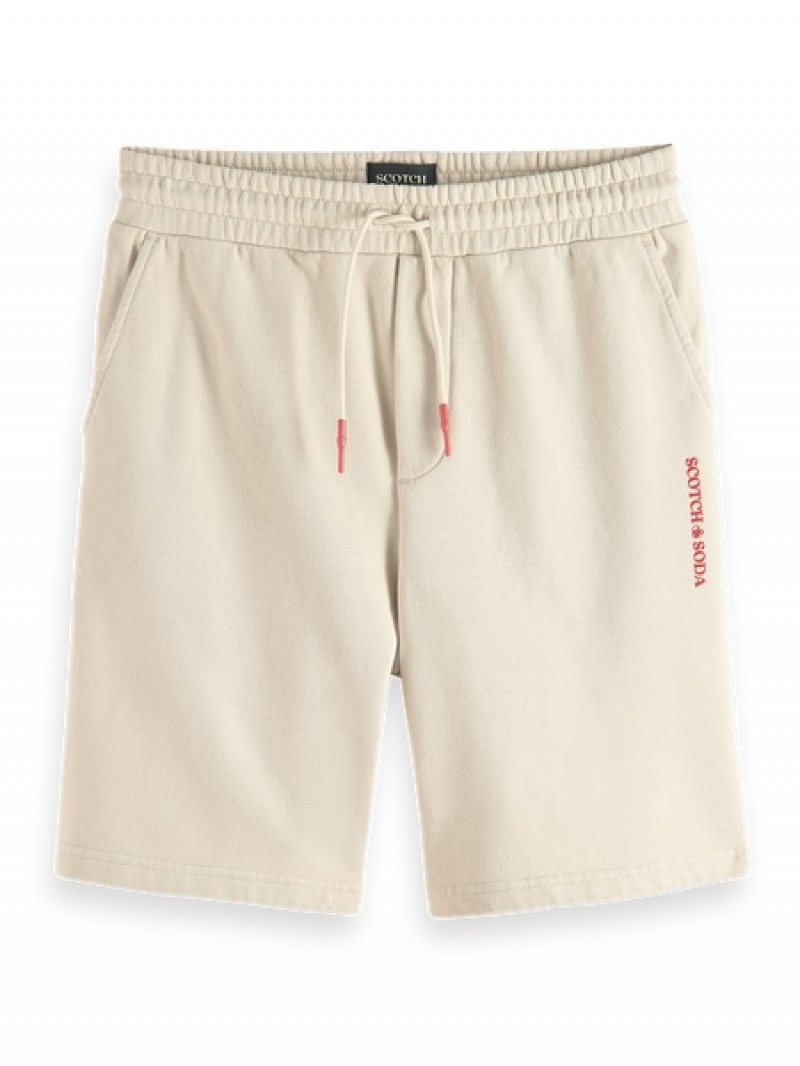 Scotch & Soda Unisex Organic Baumwoll Sweat Kurze Hose Herren Grau | SN-SAS56629
