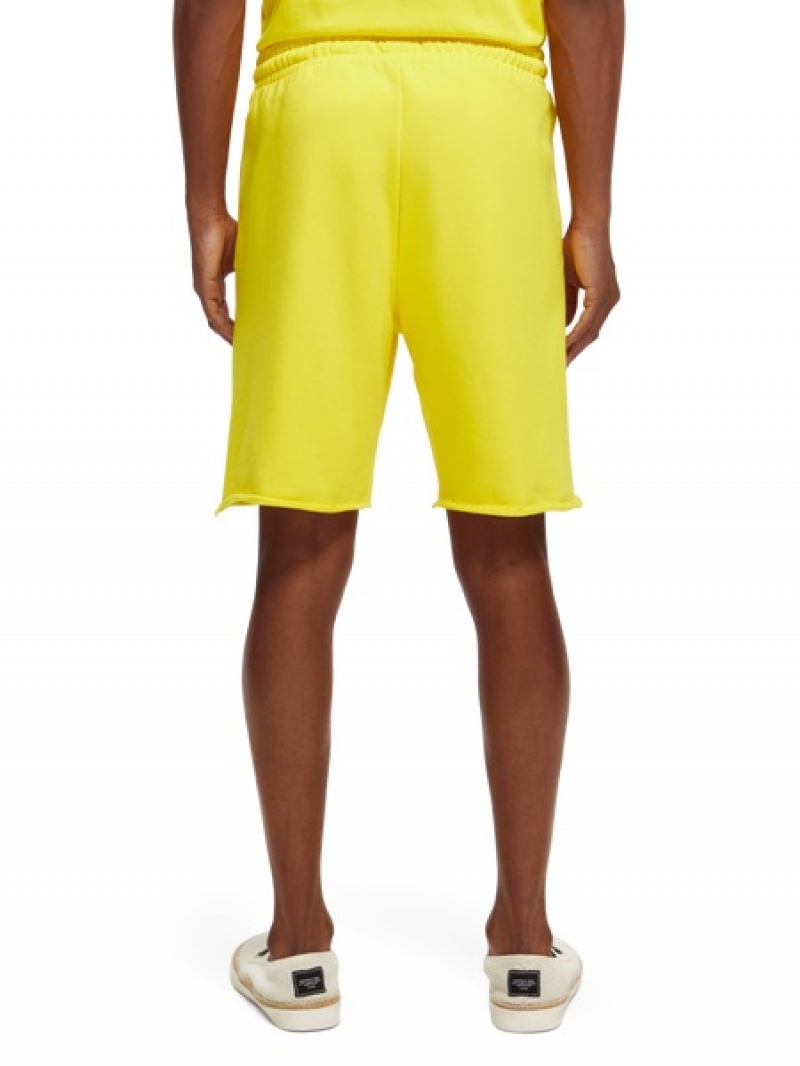 Scotch & Soda Unisex Organic Baumwoll Sweat Kurze Hose Herren Gelb | SN-SAS56634