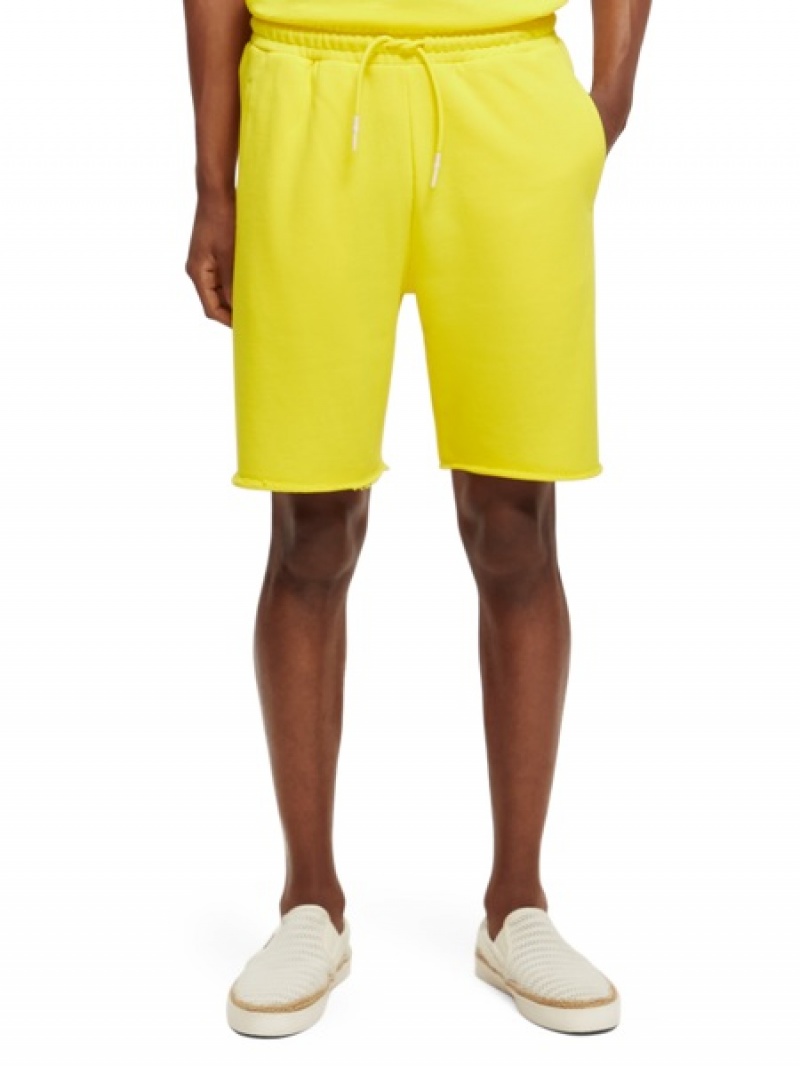 Scotch & Soda Unisex Organic Baumwoll Sweat Kurze Hose Herren Gelb | SN-SAS56634
