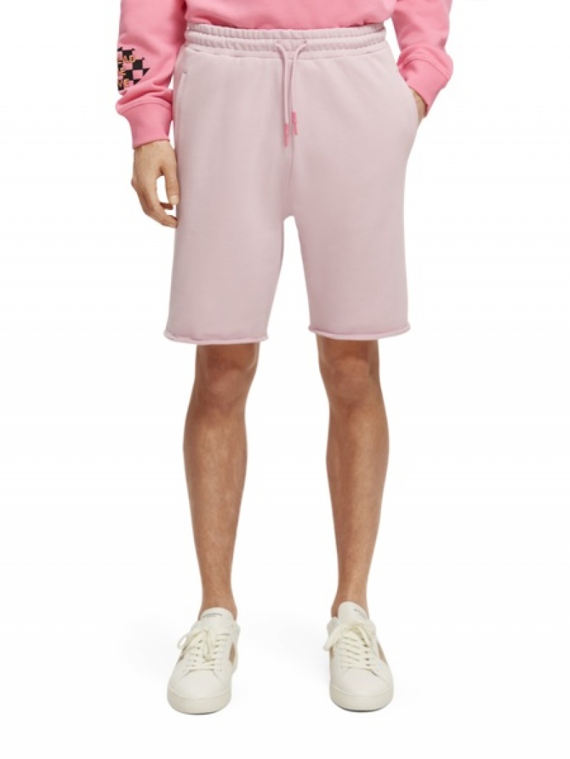 Scotch & Soda Unisex Organic Baumwoll Sweat Kurze Hose Herren Grau Rosa | SN-SAS56635