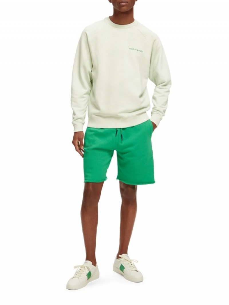Scotch & Soda Unisex Plant-dyed Organic Baumwoll Sweatshirts Herren Mintfarben | SN-SAS56428