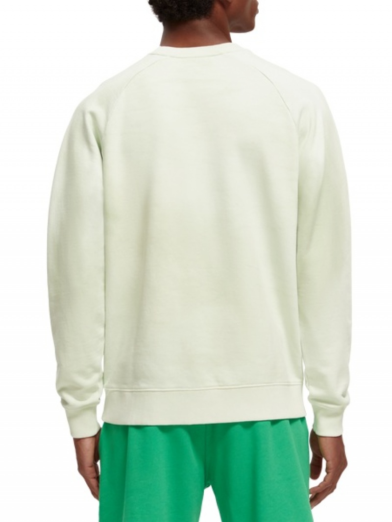 Scotch & Soda Unisex Plant-dyed Organic Baumwoll Sweatshirts Herren Mintfarben | SN-SAS56428