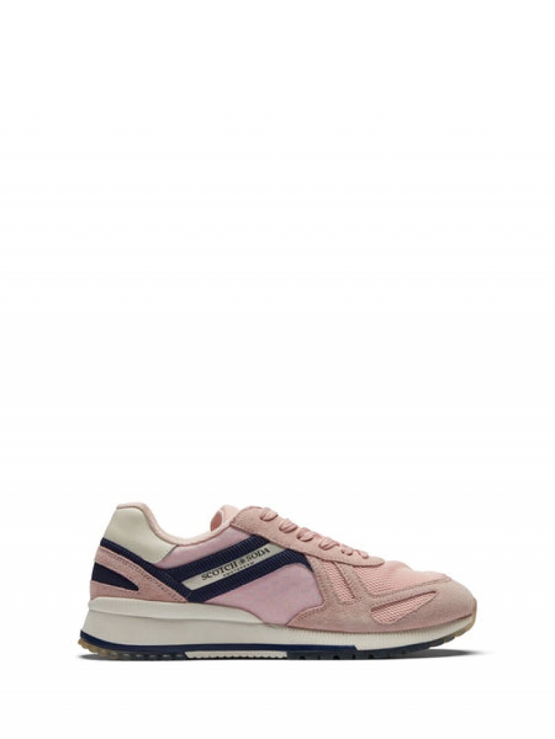 Scotch & Soda Vivex Sneakers Herren Rosa Mehrfarbig | SN-SAS56685