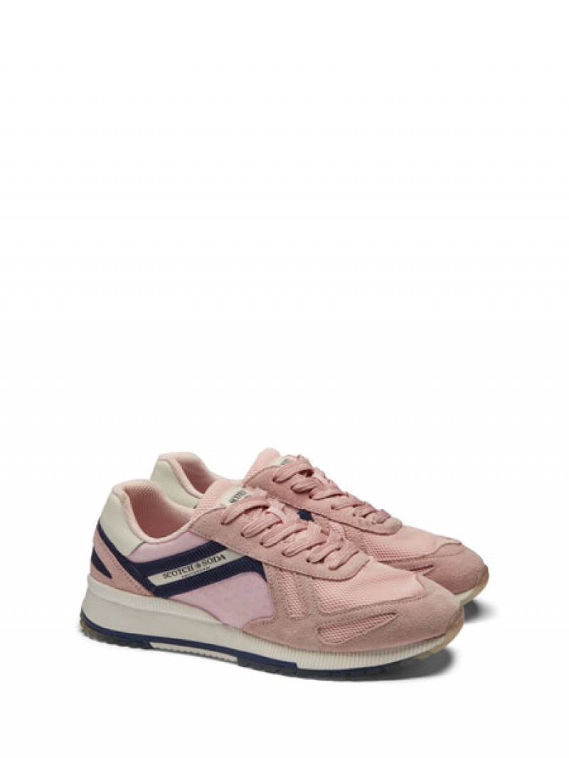 Scotch & Soda Vivex Sneakers Herren Rosa Mehrfarbig | SN-SAS56685