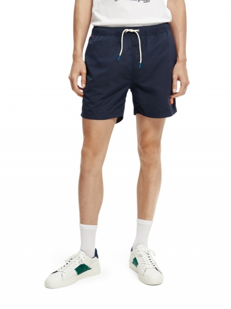 Scotch & Soda -length Printed Swim Schwimmen Herren Navy | SN-SAS56681